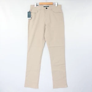 Pantalones de vestir Perry Ellis ajustados elásticos tiro medio ajustados piedra beige para hombre talla nuevos con etiquetas - Imagen 1 de 29