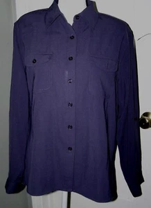 CAMISA BLUSA A MEDIDA DE CIRUELA APPARENZA PARA MUJER - MANGA LARGA PÚRPURA - TALLA MED - Imagen 1 de 2