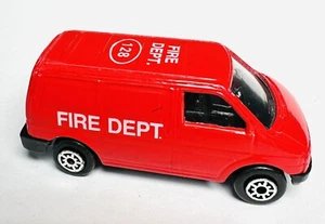 Maisto Volkswagen Caravelle Fire Dept #128 Red VW Van 1990s Toy - Picture 1 of 5