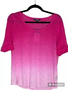Top Lauren Ralph Lauren Etiqueta Negra Para Mujer Rosa Ombré 100% Lino Talla M ¡NUEVO CON ETIQUETAS! - Imagen 1 de 5