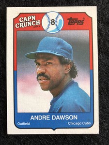 1989 Topps Cap'n Crunch #10 Andre Dawson Cubs Soft Corners Chicago Cubs HOF