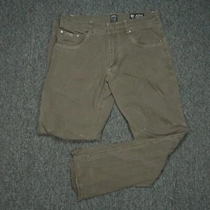 Kuhl Pants Mens 34x32 Green Revolvr Vintage Patina Dye Chino Hiking - Picture 1 of 12