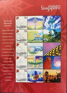 SINGAPORE 2005 UNICO MYSTAMP SOUVENIR FOGLIO DI 4 o 5 FRANCOBOLLI - Foto 1 di 7