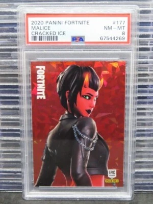 Fortnite Malice Crystal Shard Cracked Ice 2020 PSA 9 Panini Serie 2 EE. UU. Foto 1 de 2