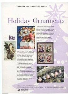 Panel de estampillas conmemorativas #3883-86 37c adornos de Santa USPS #727 USPS - Imagen 1 de 1