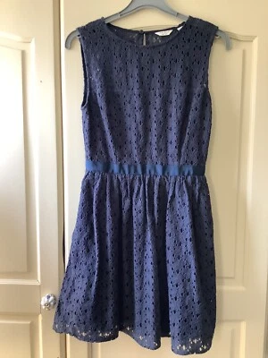 Jack Wills Navy Crochet Blue Short Dress, Size 8, *on Trend* *love Island* - Image 1 of 4