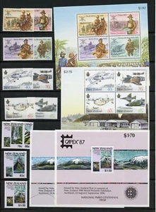 KMC4076-New Zealand #811\\930a (N551) (6) issues w/ S/S's, MNH, VF, CV$127.55 - Picture 1 of 3