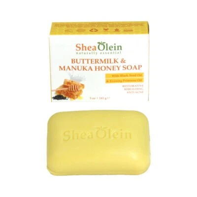 Buttermilk & Manuka Honey Shea Olein Natural Soap 5 oz Bar with Black Seed Oil - Image 1 of 4
