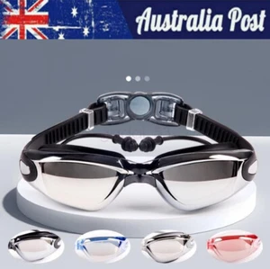 AU SALE ELECTROPLATE MIRROR ADULT SWIMMING GOGGLES ANTIFOG SWIM GOGGLE MYOPIA - Picture 1 of 10