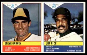 1985 General Mills Baseball Stickers Steve Garvey Jim Rice Padres Red Sox #SGJR