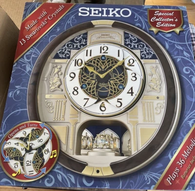 Seiko Special Collector Ed. Melodies in Motion Clock w/ Swarovski Crystals NIB - Image 1 of 4