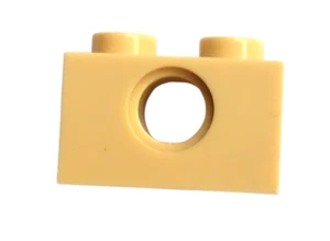 Lego 10 Stück Techniksteine in beige (tan) 1x2 mit Loch (3700) Technic Stein Neu - Bild 1 von 1