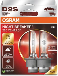 2x OSRAM D2S NUEVO NIGHT BREAKER NEXT GEN +220% 3 AÑOS 12V XENÓN VERSIÓN 2025 - Imagen 1 de 3