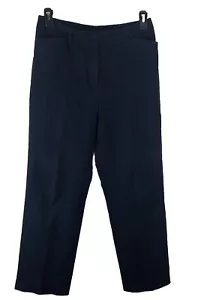 Pantaloni casual donna Lauren Ralph Lauren taglia 10 pantaloni da lavoro gamba dritta blu navy - Foto 1 di 8