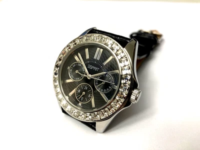 ESPRIT Damenuhr mit Steinbesatz Multifunktion, Edelstahl, 3Bar, Dolce Vita Black - Bild 1 von 4