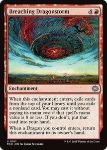 Breaching Dragonstorm (TDM-101) - uncommon: (enchantment) Near Mint - Picture 1 of 1