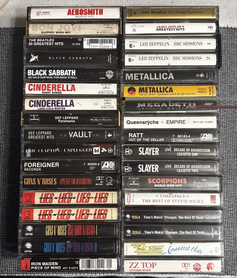 Classic Rock/Metal Cassette Tape Lot Collection EX - Image 1 of 1