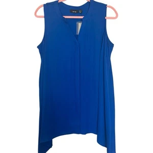 Apt. Ärmellose Damenbluse Größe 0X königsblau ärmellos Chiffon fließend - Bild 1 von 8