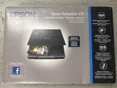 Epson Perfection V39 Flatbed Scanner - Black - Image 1 of 4