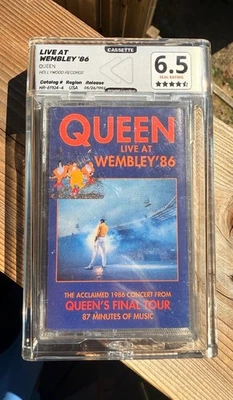 1992 Queen Live Wembley ‘86 Rewind Graded 6.5 Sealed Cassette Tape Last Tour 1/1 Foto 1 de 2