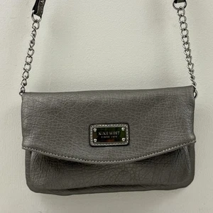 Nine West Women’s Silver Gray Crossbody Purse Clutch Bag - Picture 1 of 12