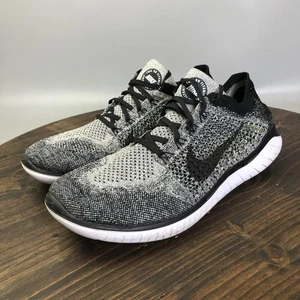 Nike Free RN Flyknit 2018 Zapatos para Hombres Talla 12 Negro Blanco Correr 942838-101 - Imagen 1 de 10