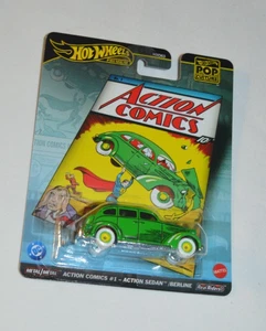 HOT WHEELS 2025 PREMIUM - ACTION COMICS # 1 ACTION SEDAN BERLINE GREEN - Picture 1 of 5