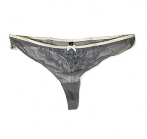 Adore Me Panty Sz 3X Gray Lace Thong Feminine Sexy Cottagecore Fairy - Picture 1 of 4