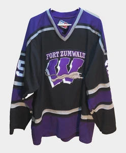 Fort Zumwalt Jaguars West #25 High School Ice Hockey Vintage Black Sewn Jersey - Picture 1 of 2