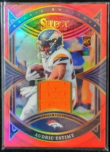 Muestras de novato Audric Estime 2024 Panini Select (RC) rojo Prizm #RS-AEE Broncos - Imagen 1 de 2