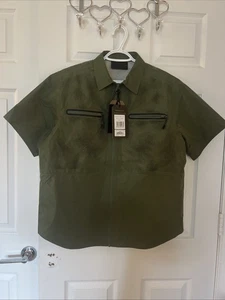ALPHAINDUSTRIES Short Sleeve Laser Cut Shirt SAGE size LARGE - Bild 1 von 11
