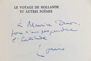ARAGON Le voyage en Hollande et s poèmes EDITION ORIGINALE ENVOI AUTOGRAPHE 1965 - Picture 1 of 1
