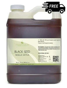 ACEITE DE SEMILLA NEGRA EGIPCIO SEMILLA DE COMINO NEGRO 100% PURO ORGÁNICO SIN REFINAR PRENSADO EN FRÍO - Imagen 1 de 13