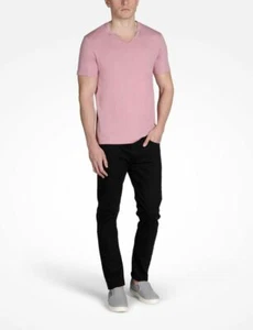 Armani Exchange Men's Short Sleeve Pima Cotton Jersey V-Neck T-Shirt, Pink, XS - Picture 1 of 6