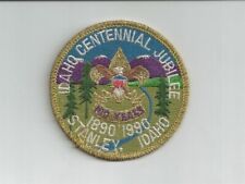 1990 US Boy Scout Idaho Centennial Jubilee Stanley Idaho 100 years patch 