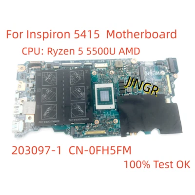 For Dell Inspiron 5415 Laptop Motherboard CPU: Ryzen 5 5500U AMD DDR4 203097-1 - Image 1 of 4