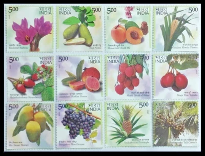 INDIA 2023 SET/12 STAMPS GEOGRAPHICAL INDICATIONS : AGRICULTURAL GOODS . MNH - Image 1 of 2