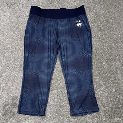 UConn Huskies Pants Women XL Blue Champion University Capri Yoga Connecticut - Image 1 of 4