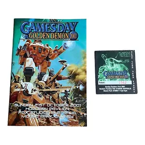 Programa firmado GamesDay y Golden Demon Sydney 2001 y talón de boleto Warhammer 40K - Imagen 1 de 8