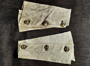 Detalle del equipamiento del trabajador ferroviario URSS. Lona, con botones - Imagen 1 de 12