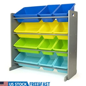Durable Removable Toy Storage Organizer Bins New Plastic Storage Chests Bedroom - Picture 1 of 5