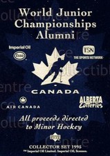 1995 Upper Deck Canadian World Junior Esso #1 Title Card