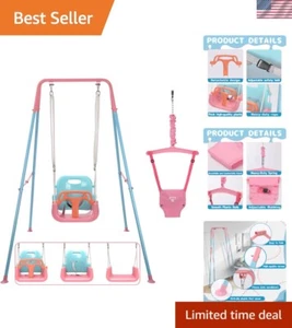 2 in 1 Toddler Swing & Jumper, Swing Set for Indoor/Outdoor, Baby Jumpers and... - Picture 1 of 9