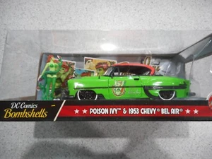 JADA 1:24 DIE CAST VEHICLE DC COMICS BOMBSHELLS POISON IVY  1953 CHEVY BEL AIR - Picture 1 of 8