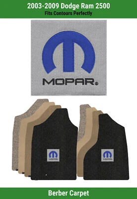 Alfombrillas de primera fila Lloyd Berber para Dodge Ram 2500 '03-09 con logotipo azul M-Mopar Foto 1 de 4