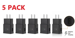 5x Adaptive Fast Rapid 2A Wall Plug Charger For Samsung HTC LG Android Kindle - Picture 1 of 4