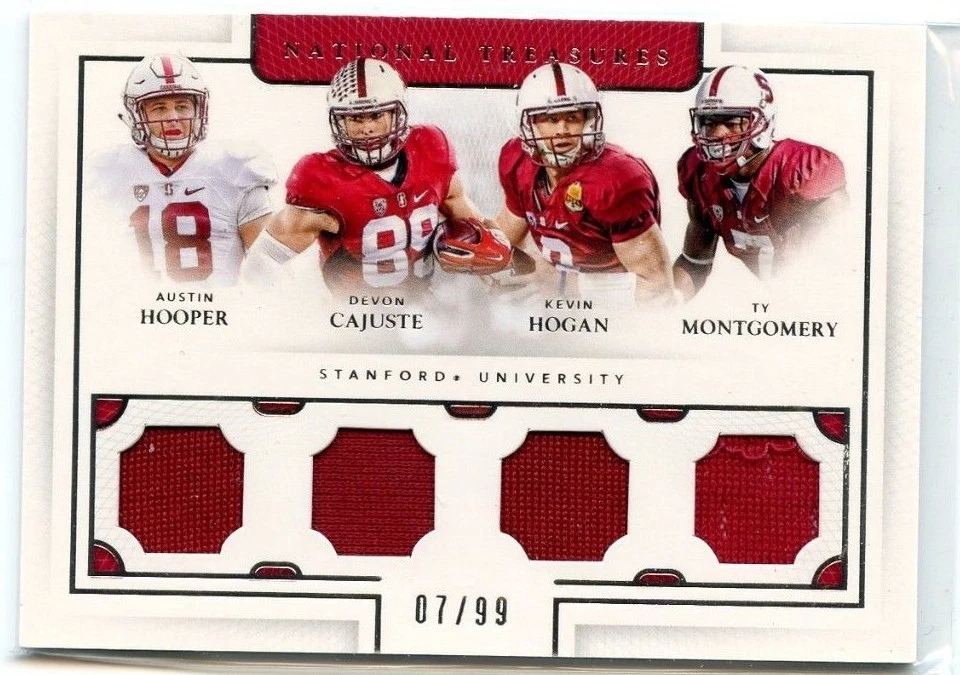 Austin Hooper Cajuste Kevin Hogan Ty Montgomery 2016 National Treasures Quad /99 - Image 1 of 1