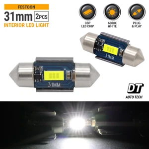 2X 6000K White High Power LED Map/Dome Interior Lights Bulbs 31mm Festoon - Picture 1 of 7