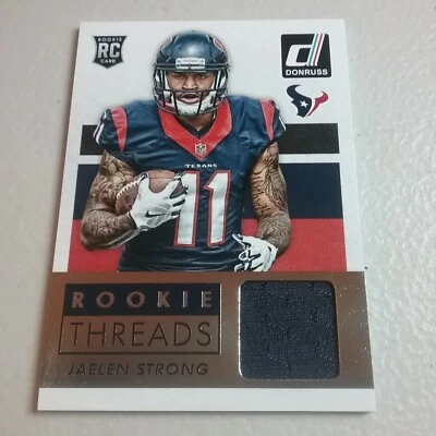 Jaelen Strong Texans 2015 Panini Donruss Rookie Threads Game-Used  RC #DRT-J8 - Image 1 of 4