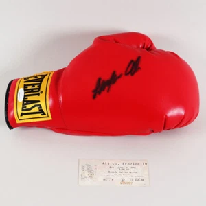Laila Ali Signed Boxing Glove w/ Ticket vs. Jacqui Frazier - COA JSA - Picture 1 of 7